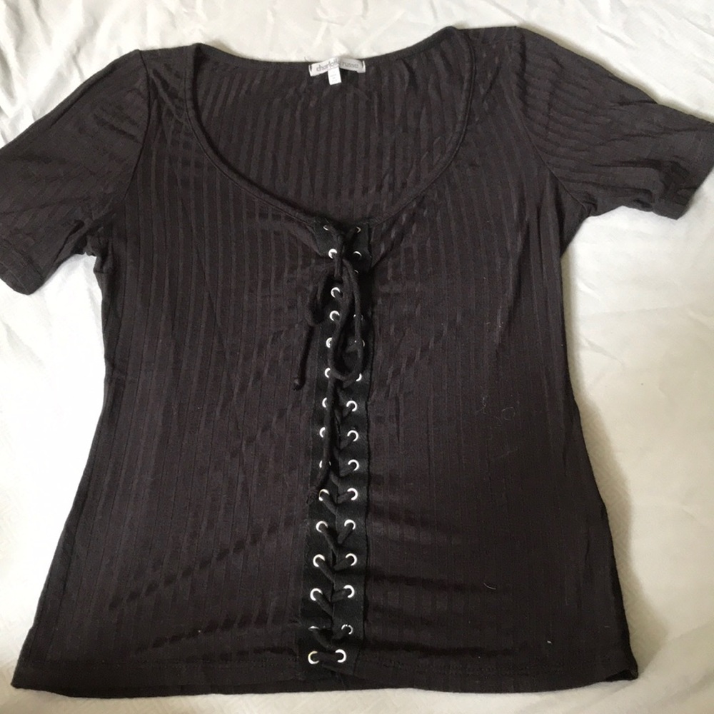 Charlotte Russe Black crop top